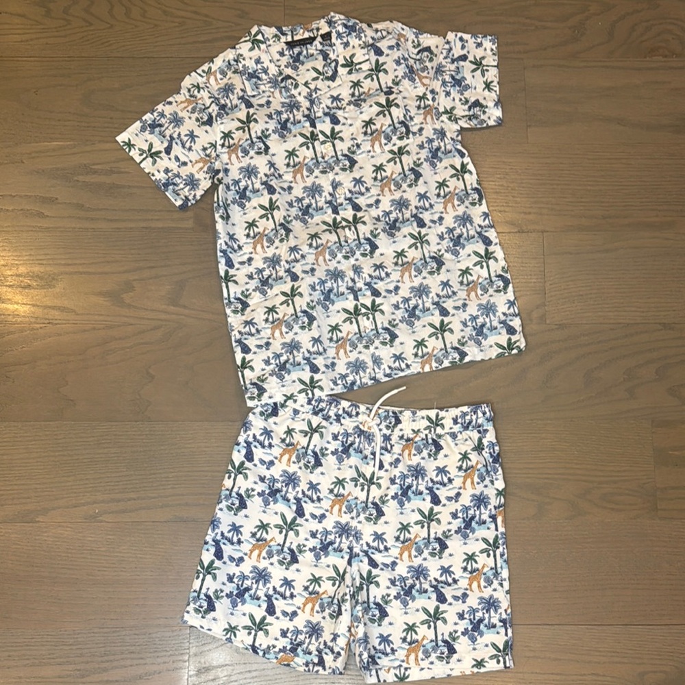 Tropical Print Swim Set